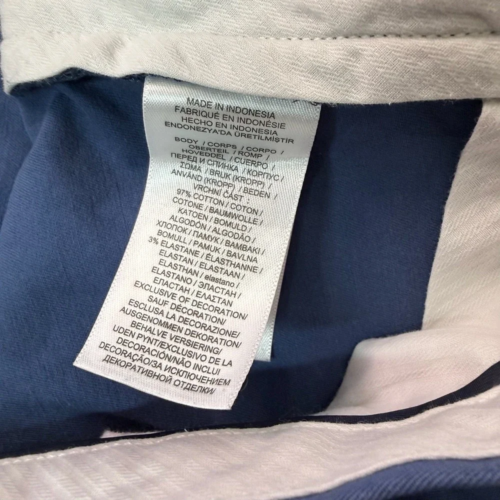 Polo Ralph Lauren Chino Shorts Men 44 Blue Stretch Classic Fit Cotton 9in Inseam